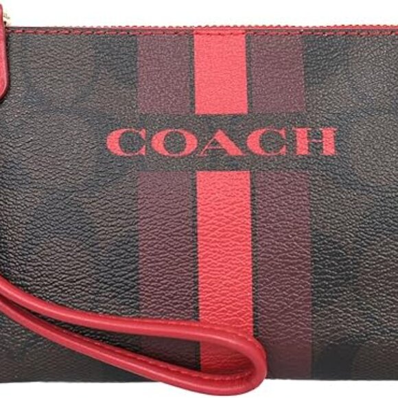 Coach Handbags - Coach Varsity Corner Zip Wristlet